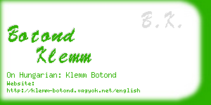botond klemm business card